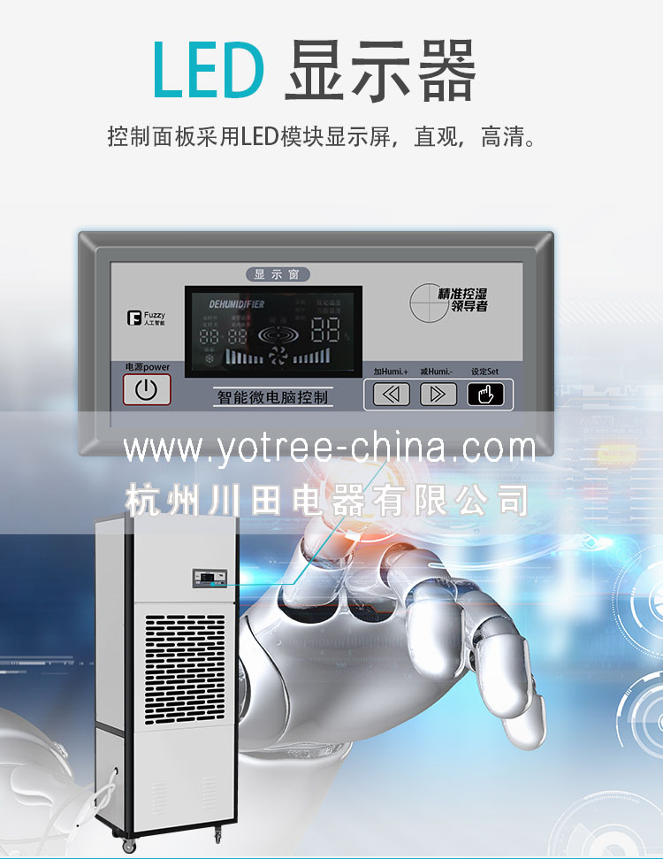 數(shù)字顯示，全中文操作界面-川田除濕機(jī).jpg