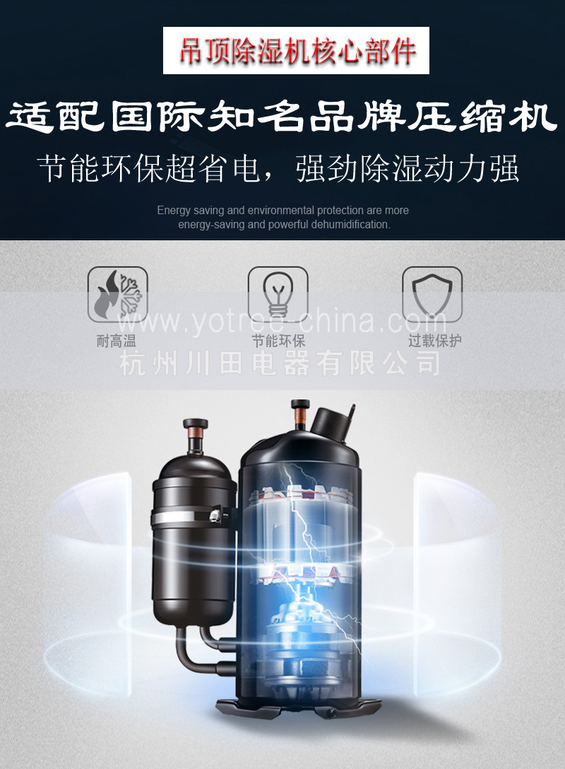9、YCD系列吊頂除濕機(jī)  精選品牌壓縮機(jī).jpg